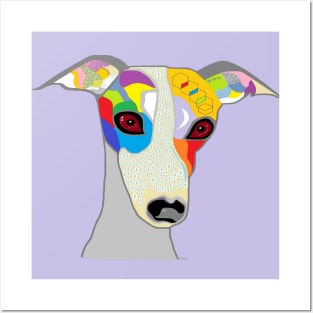 Colorful Whippet Posters and Art